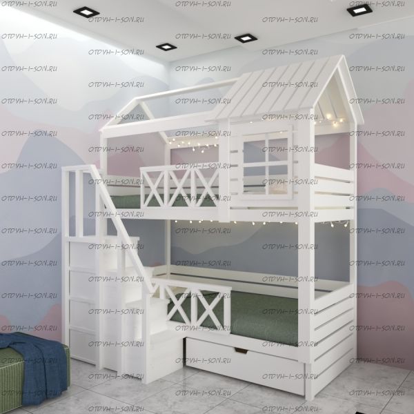 Кровать двухъярусная Домик Standard №34А