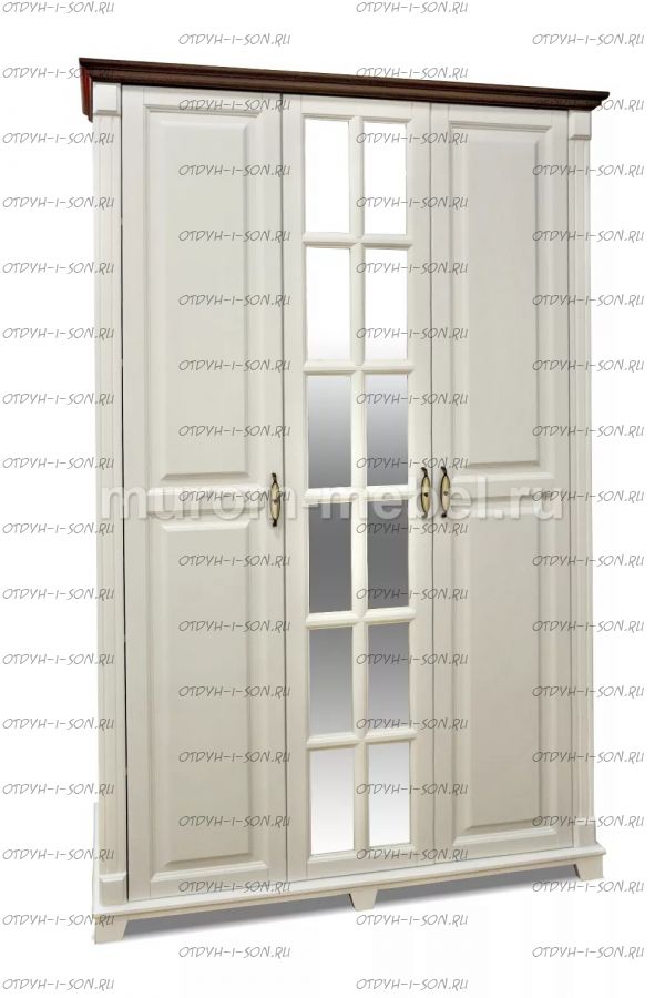 Шкаф 3-х створчатый Прованс Браун 135х55х220