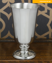 Средневековый зеркальный кубок из пьютера- Бокал Пилснер Large Traditional Pilsner Style Wine or Port Pewter Goblet