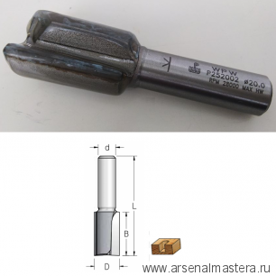 Фреза пазовая 20 x 32 x 73 x 12 WPW P252002