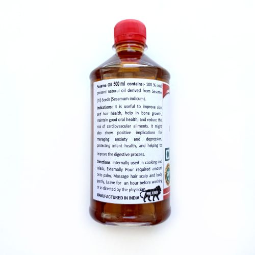 Кунжутное масло холодного отжима |  Sesam oil  | 500 мл | Karmeshu