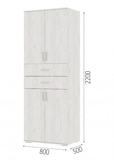 Шкаф распашной "Нельсон" ШК-05 Дуб крафт белый