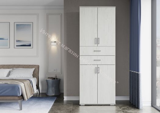 Шкаф распашной "Нельсон" ШК-05 Дуб крафт белый