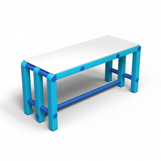 Скамья пластиковая для бассейна  1000х376х450 мм