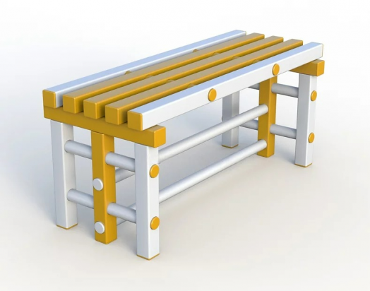 Скамья пластиковая для бассейна  1000х420х450 мм