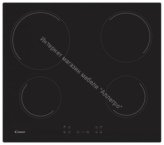 Встраиваемая электрическая варочная панель Candy CH64CCB/4U2