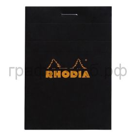 Блокнот А7 80л.кл.Clairefontaine Rhodia Basics №11 черный 80г/м2 112009C