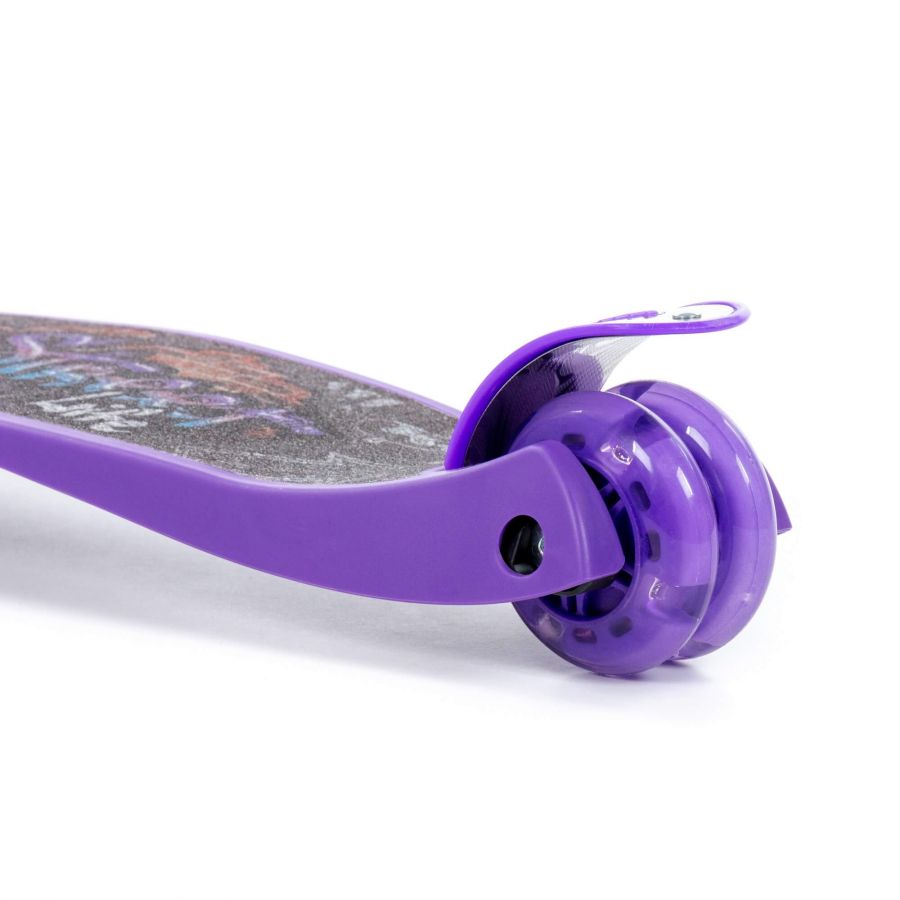 # 0072C Детский самокат (со складной ручкой) (с наклейкой V2) (фиолетовый) (в коробке)