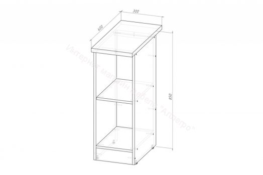 Кухонный гарнитур Ноктюрн мега прайм 1500х2700 мм