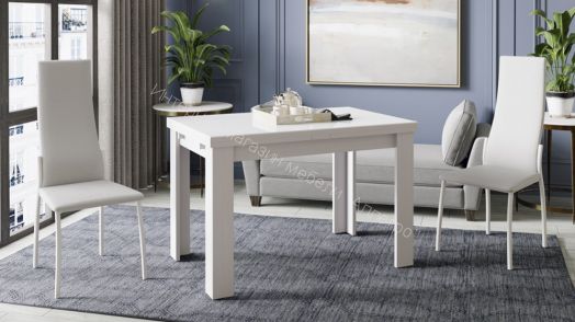 Стул "Кредо" Белый муар/Кожзам Белый