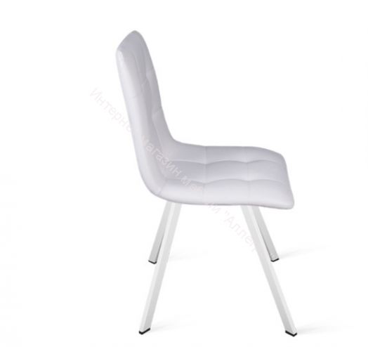 Стул Бруно (паук Т2) (Белый муар/Кожзам Белый)