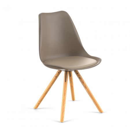 Стул пластиковый KOLLI (Обивка сидения эко кожа / букле капучино)