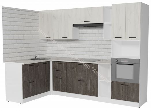 Кухонный гарнитур Сиена мега прайм 1500х2700 мм