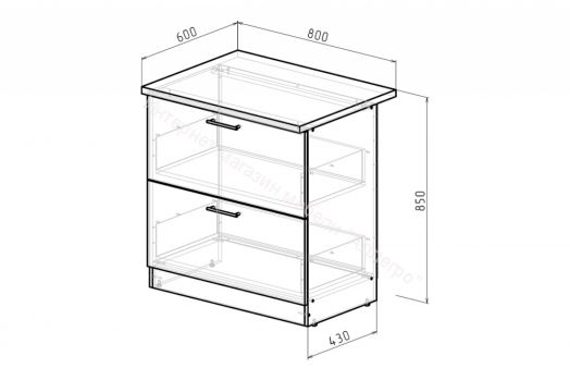 Кухонный гарнитур Сиена мега прайм 1500х2700 мм