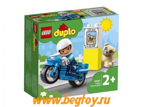 Конструктор LEGO DUPLO 10967 полицейский мотоцикл