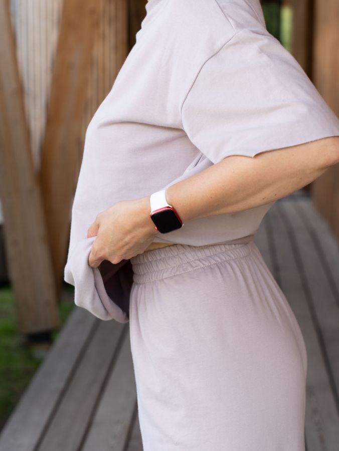 Брюки оверсайз в цвете туман