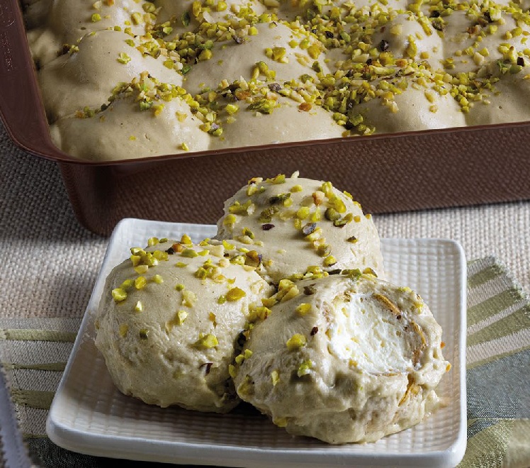 Торт Профитроль фисташковый, profiterol al pistacchio Bindi