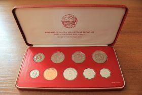 Мальта Набор 9 монет 1976 год Proof