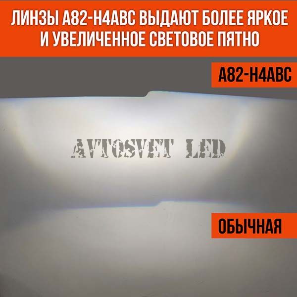 Автомобильные лампы светодиодные A82-H4-12-24V RUZOOM линза с границей света