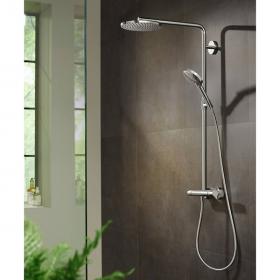 Душевая система Hansgrohe Raindance Select S 27633990 с термостатом полированное золото ФОТО