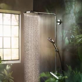 Душевая система Hansgrohe Raindance Select S 27633990 с термостатом полированное золото ФОТО