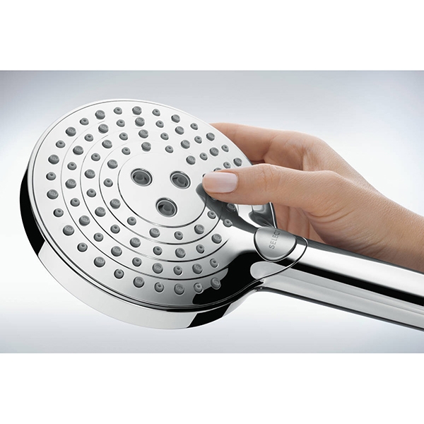 Душевая система Hansgrohe Raindance Select S 27633990 с термостатом полированное золото схема 6