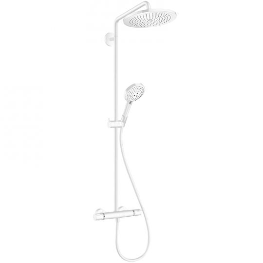 Фото Душевая система Hansgrohe Croma Select S 26890700 с термостатом белая матовая