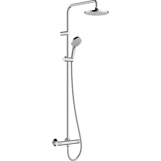 Фото Душевая система Hansgrohe Vernis Shape Showerpipe 26318000 с термостатом хром