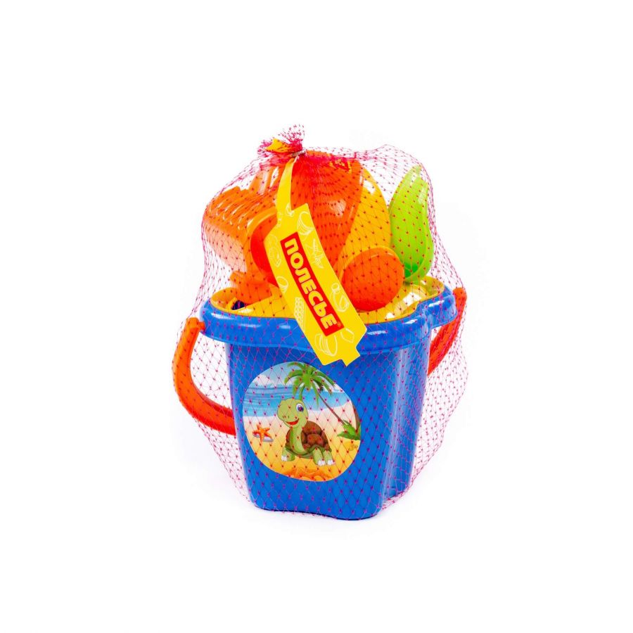 Набор №237: ведро-цветок среднее, ситечко-цветок, совок №2, грабельки №2, лейка малая №3