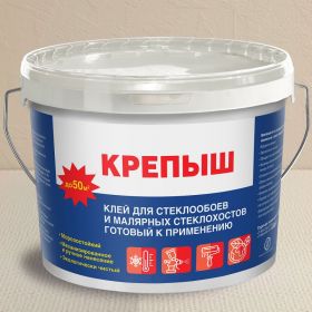 Готовый Клей Крепыш 10кг для Стеклотканевых Обоев и Малярных Стеклохолстов