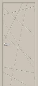 Межкомнатная Дверь ПЭТ Bravo Граффити-5.Д.П Cream Silk 800x2000мм (Полотно+Коробка+5 Наличников) / Браво.