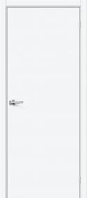Межкомнатная Дверь ПЭТ Bravo Браво-0.П White Silk 600x2000мм (Полотно+Коробка+5 Наличников) / Браво.