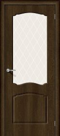 Межкомнатная Дверь Винил Bravo Альфа-2 Dark Barnwood / White Сrystal 700x2000мм (Полотно 1шт) / Браво.