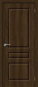 Межкомнатная Дверь Винил Bravo Скинни-14 Dark Barnwood 600x2000мм (Полотно+Коробка+5 Наличников) / Браво.