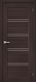 Межкомнатная Дверь с Экошпоном Bravo Браво-28 Wenge Melinga / Magic Fog 600x2000мм (Полотно+Коробка+5 Наличников) / Браво.