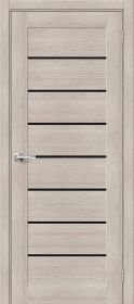 Межкомнатная Дверь с Экошпоном Bravo Браво-22 Cappuccino Melinga / Black Star 600x2000мм (Полотно 1шт) / Браво.