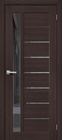 Межкомнатная Дверь с Экошпоном Bravo Браво-27 Wenge Melinga / Mirox Grey 700x2000мм (Полотно 1шт) / Браво.
