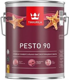 Эмаль Универсальная Tikkurila Euro Miralkyd Pesto 90 9л Белая, Глянцевая, Алкидная / Тиккурила Евро Миралкид Песто 90.