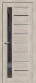 Межкомнатная Дверь с Экошпоном Bravo Браво-27 Cappuccino Melinga / Mirox Grey 600x2000мм (Полотно 1шт) / Браво.