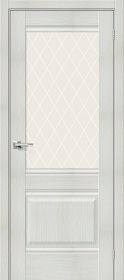 Межкомнатная Дверь с Экошпоном Bravo Прима-3 Bianco  Melinga / White Сrystal 600x2000мм (Полотно 1шт) / Браво.