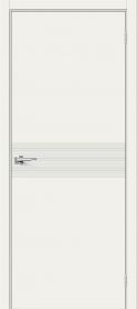 Межкомнатная Дверь Эмаль Bravo Граффити-23 Whitey 600x2000мм (Полотно 1шт) / Браво.
