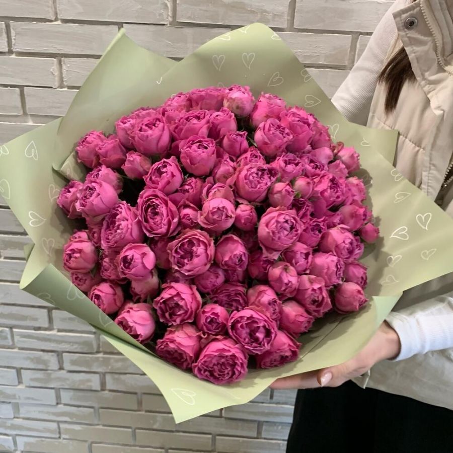 Пионовидные розы 35шт