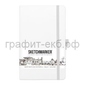 Блокнот А5 80л.нелин.Sketchmarker 140 г/м?  твердая обложка белый 2314103SM