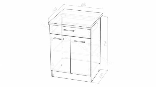 Кухонный гарнитур Лариса прайм 3 1500х2000 мм