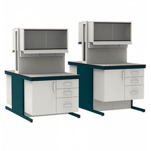 Стол лабораторный, островной 900 мм (Серый)