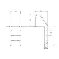 Лестница Hayward Standard (2 ступени), для узкого борта