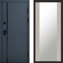 Входная дверь Termo-door Графит line Зеркало Слоновая Кость