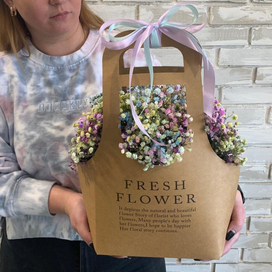 Гипсофила радужная в сумочке