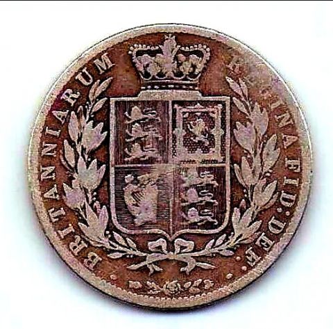 1/2 кроны 1880 Великобритания VF