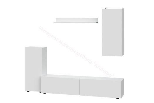 Гостиная МГС 10 Белый текстурный